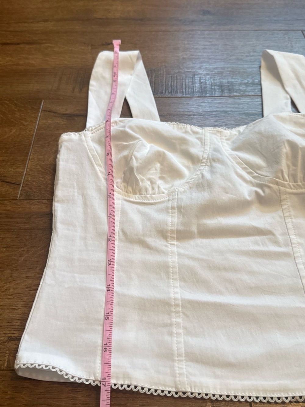 White Bustier Crop Top - Picture 4 of 6